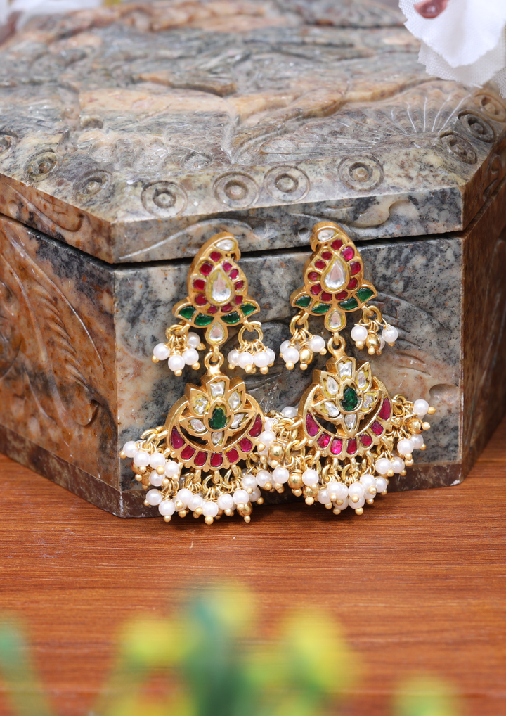 Kamakshi Elegant Jadau Kundan Earrings