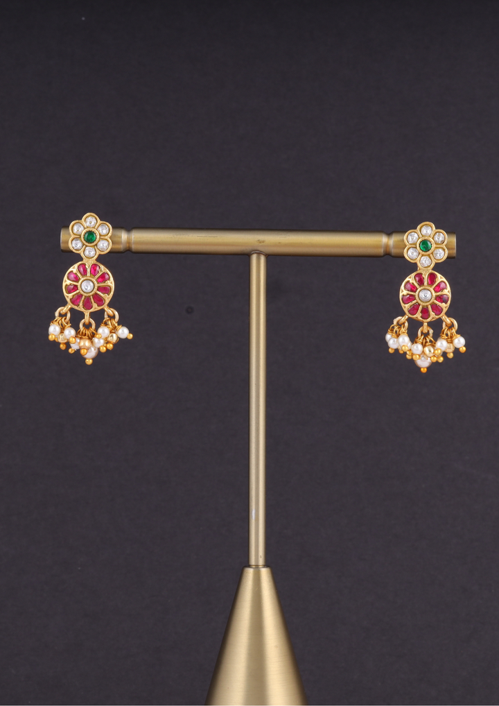 Sanjukta Handcrafted Jadau Kundan Earrings