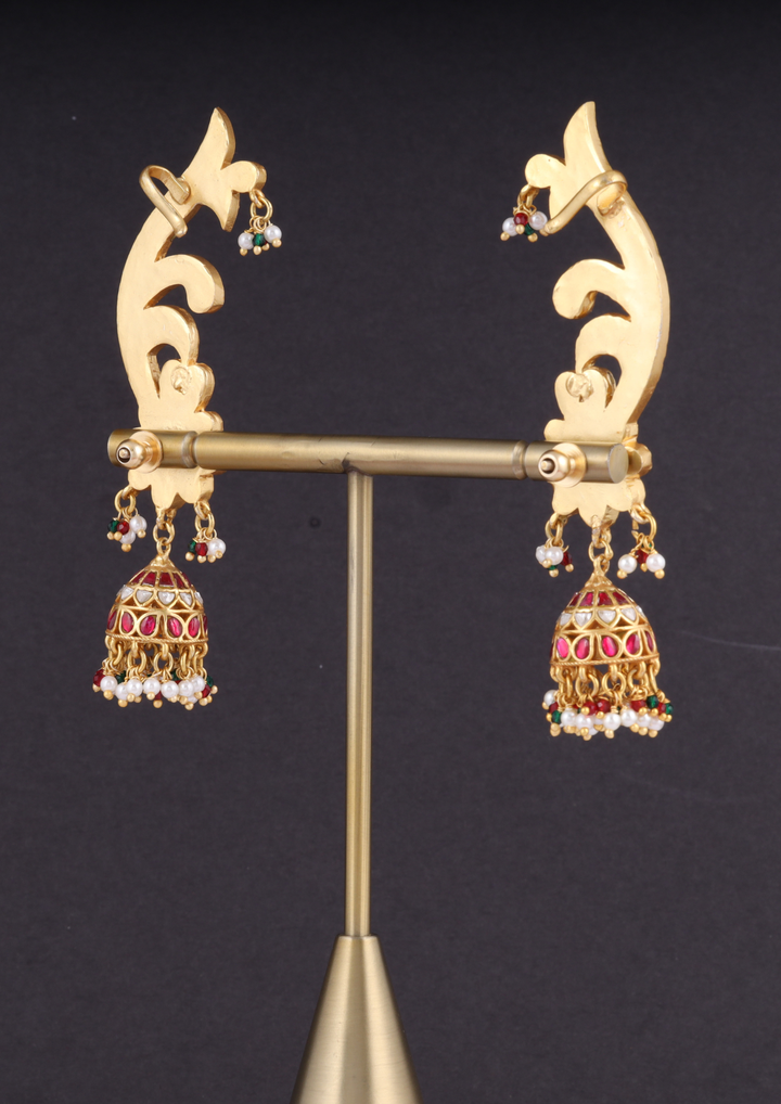Rasa Exquisite Jadau Kundan Cuff Earrings