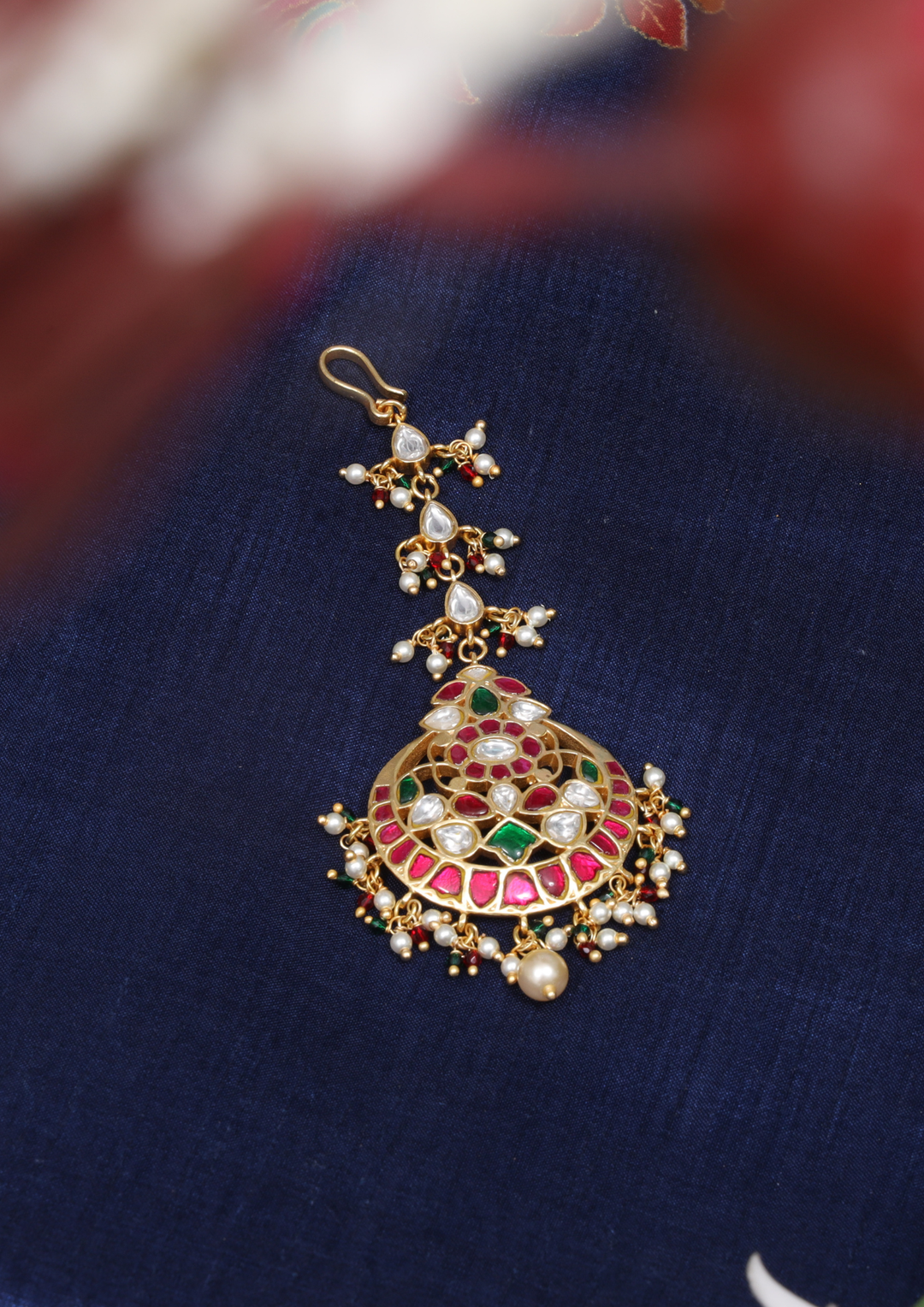 Indumati Bridal Jadau Kundan Maangtikka