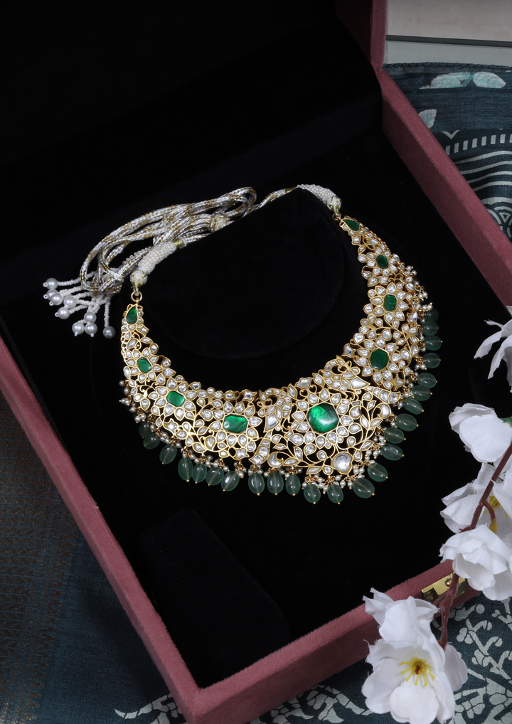 Noorani Handcrafted Jadau Kundan Necklace