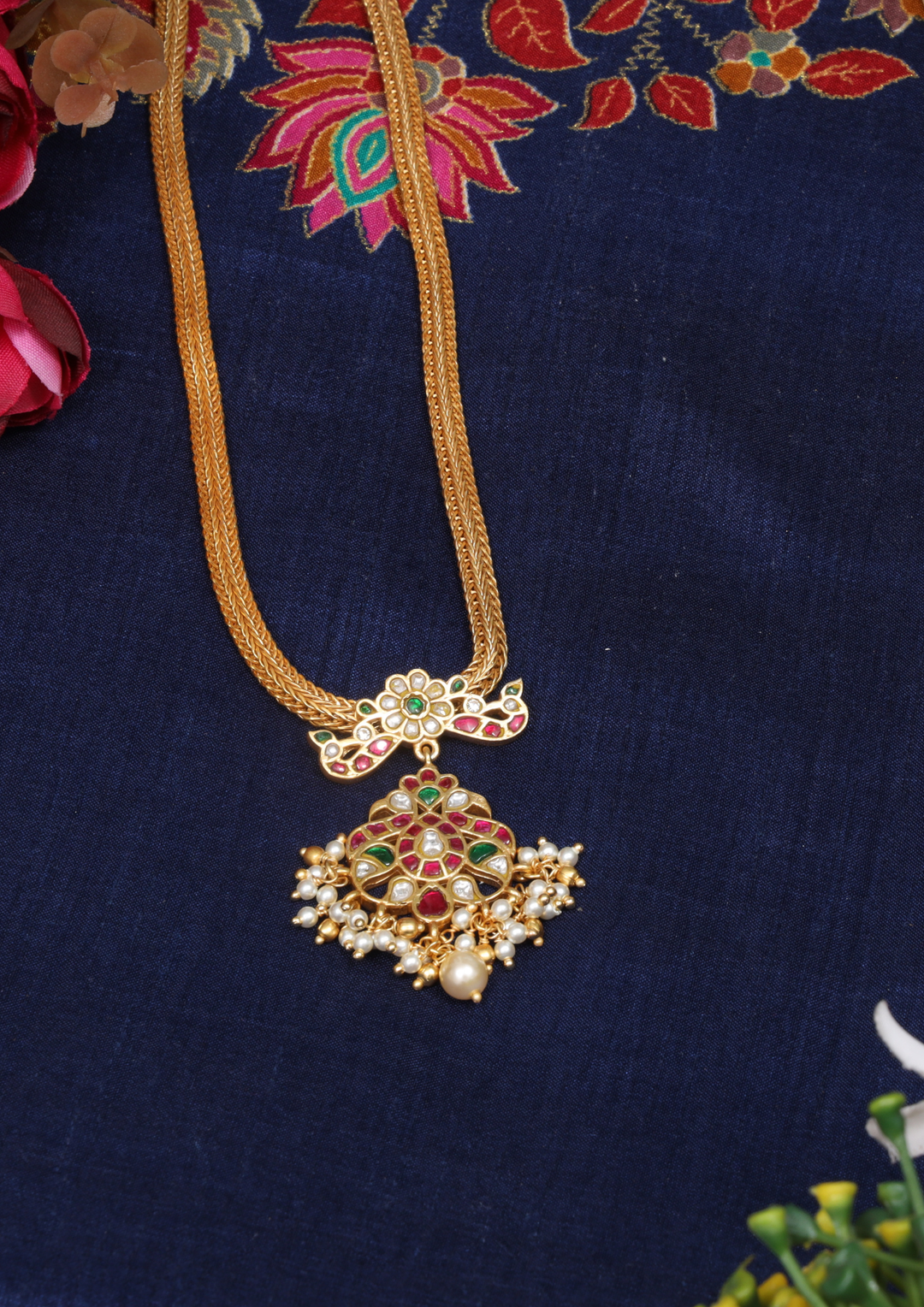 Maharani Handcrafted Jadau Kundan Necklace