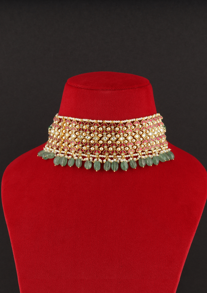 Shahi Gulab Exquisite Jadau Kundan Necklace