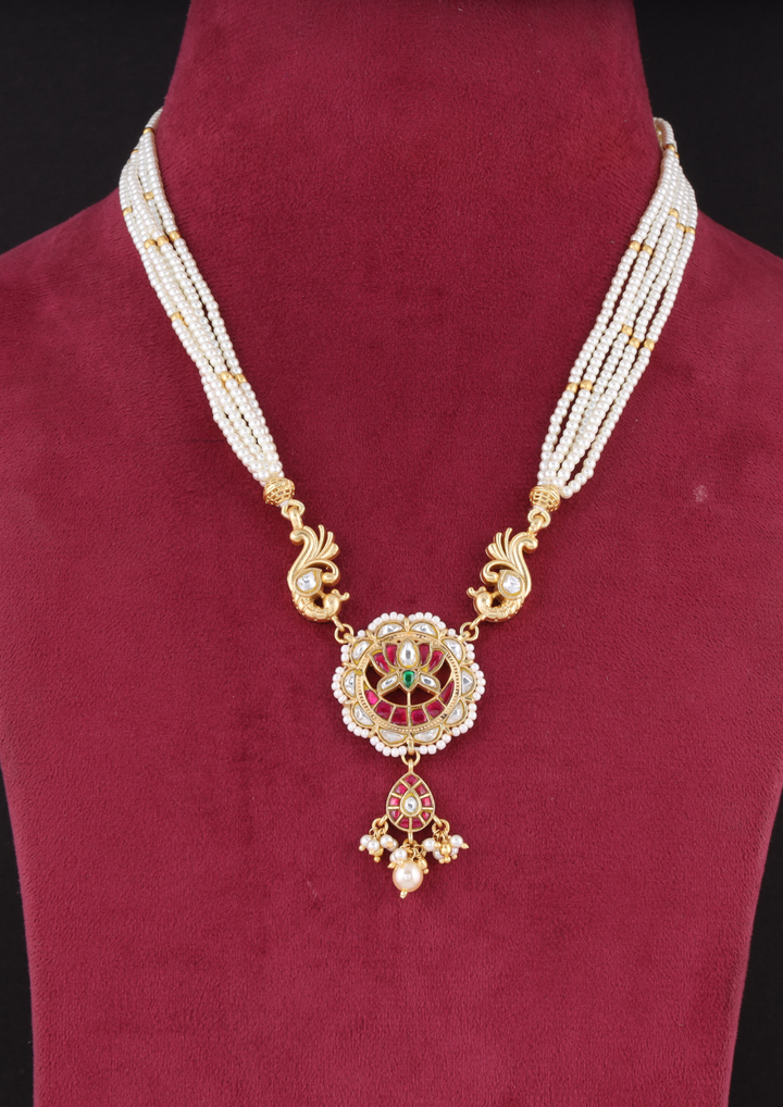 Chandrima Handcrafted Jadau Kundan Necklace