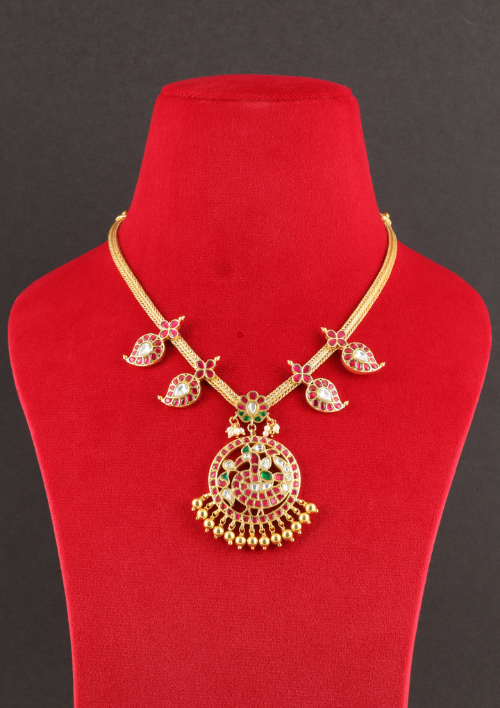 Rooh Mahal Handcrafted Jadau Kundan Necklace