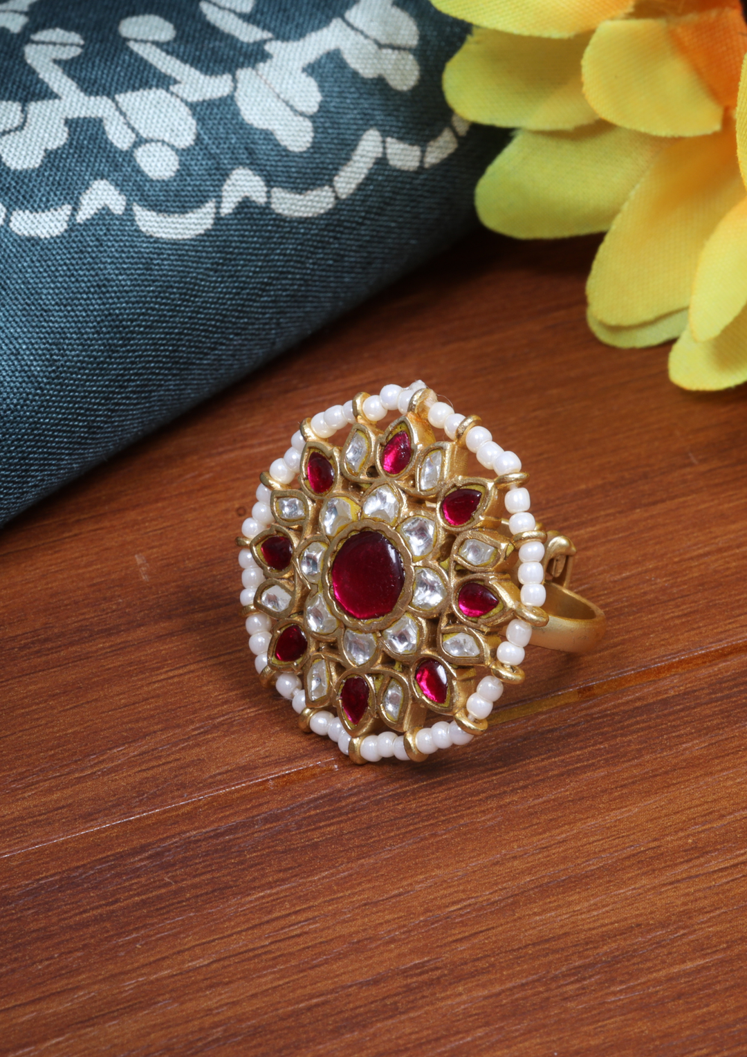 Vasundhara Regal Jadau Kundan Ring