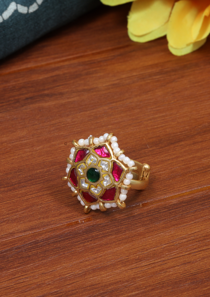 Katyayani Handcrafted Jadau Kundan Ring