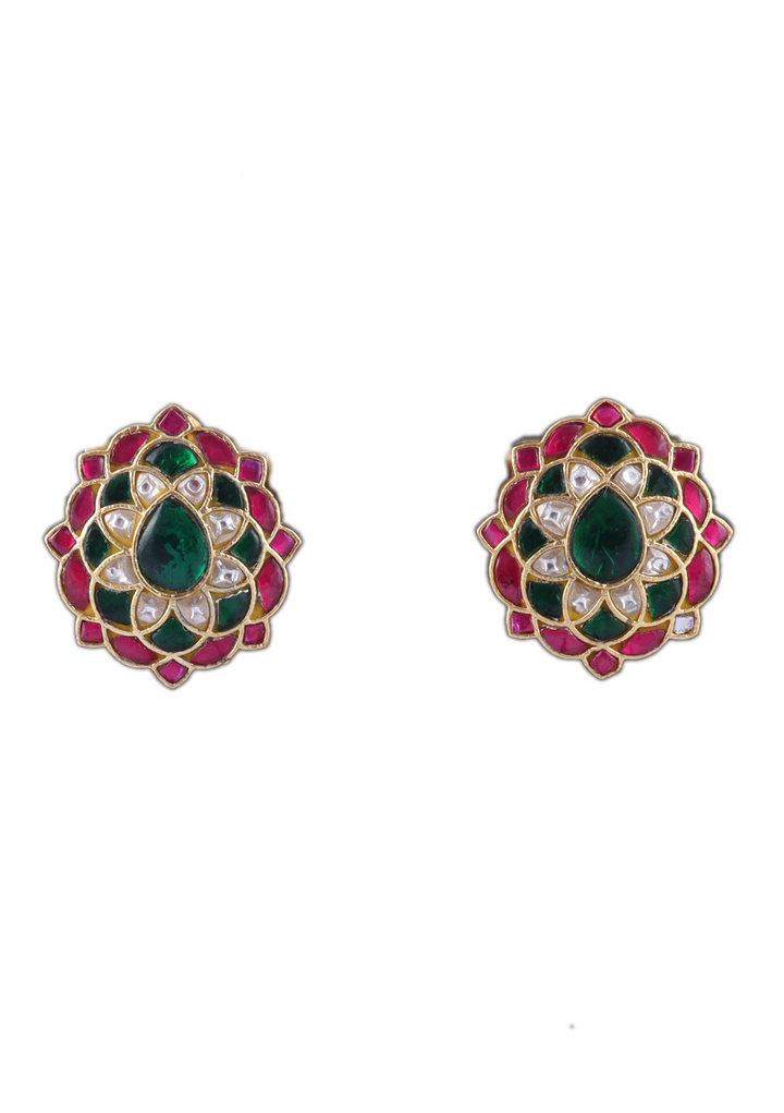 Elite Designer Jadau Kundan Stud Earrings