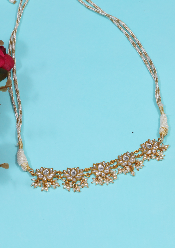 Neerja White Jadau Kundan Choker Necklace