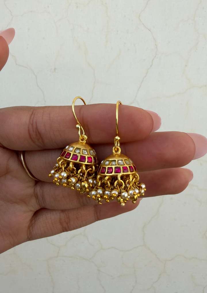 Ekani Jadau Kundan Hook Earrings