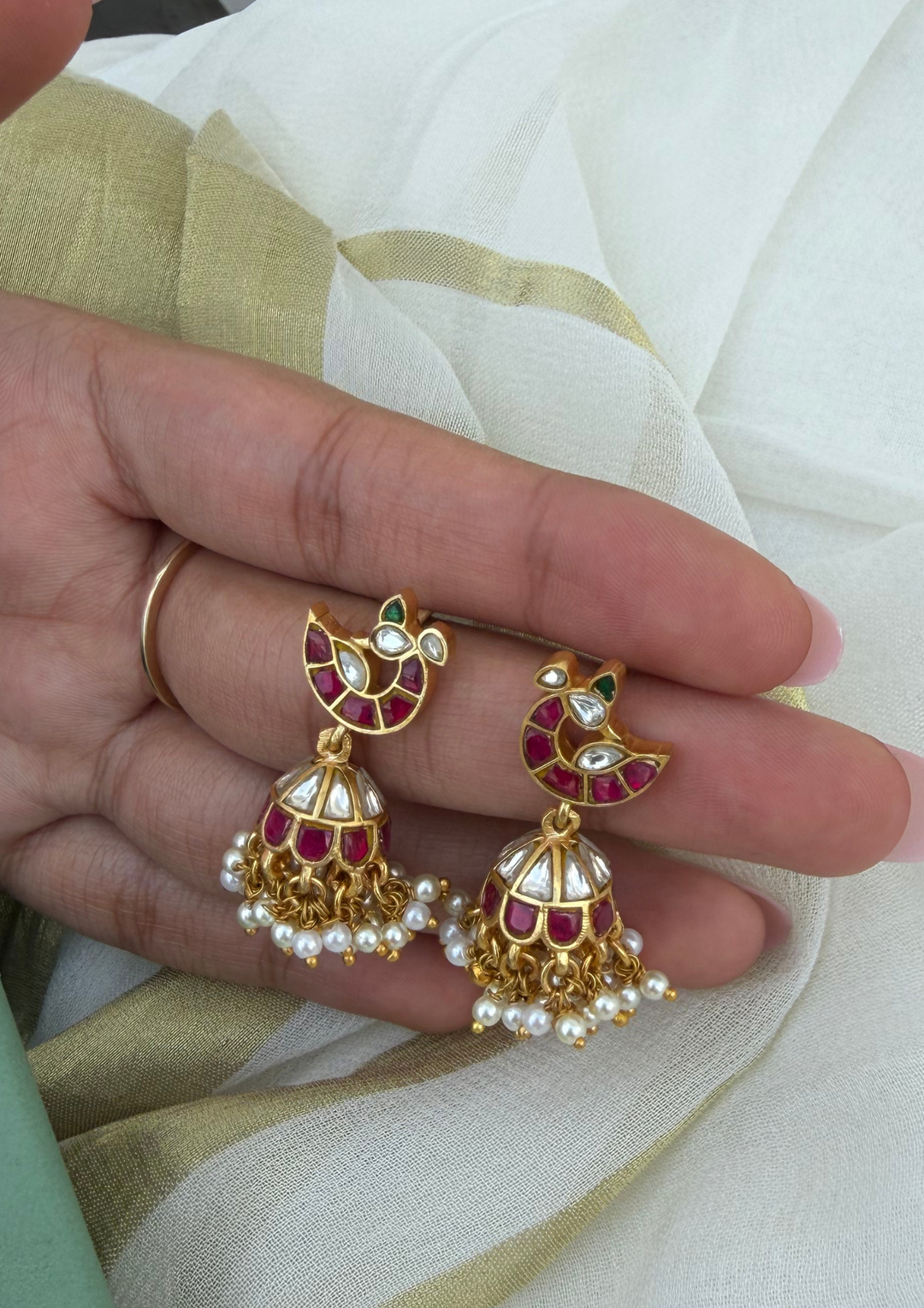 Varari Jadau Kundan Jhumka Earrings