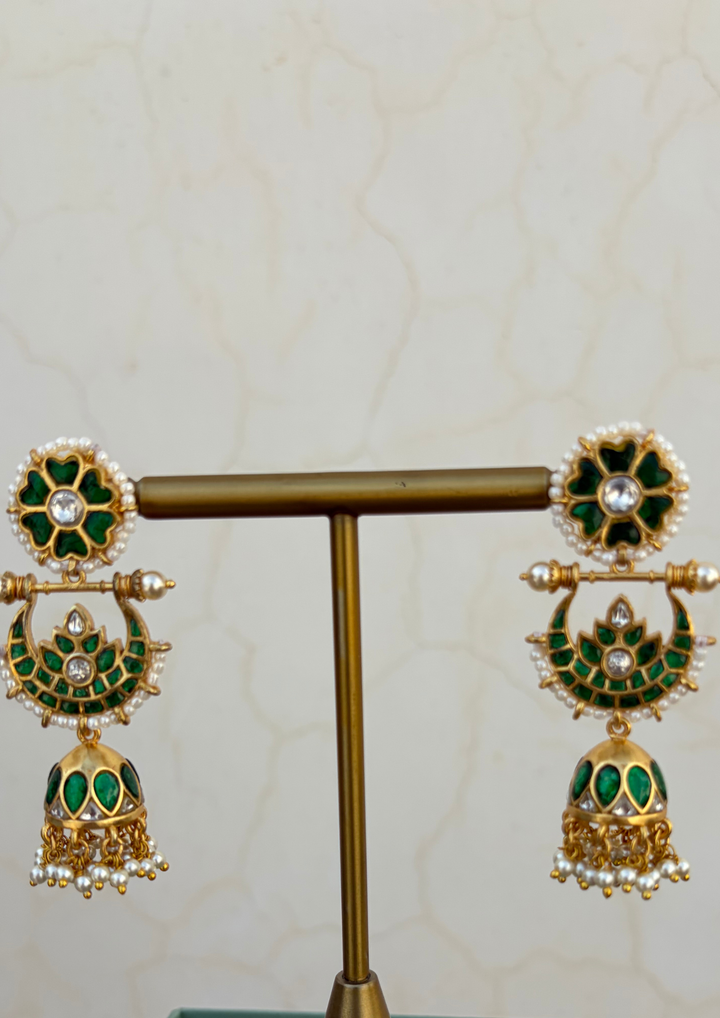 Aradhna Jadau Kundan Jhumka Earrings