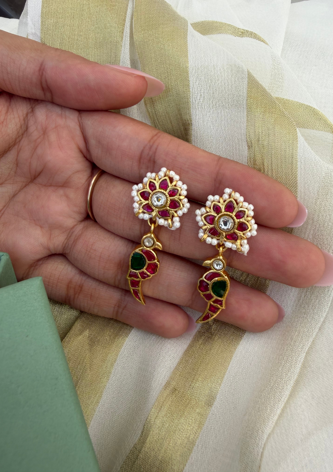 Irina Jadau Kundan Earrings