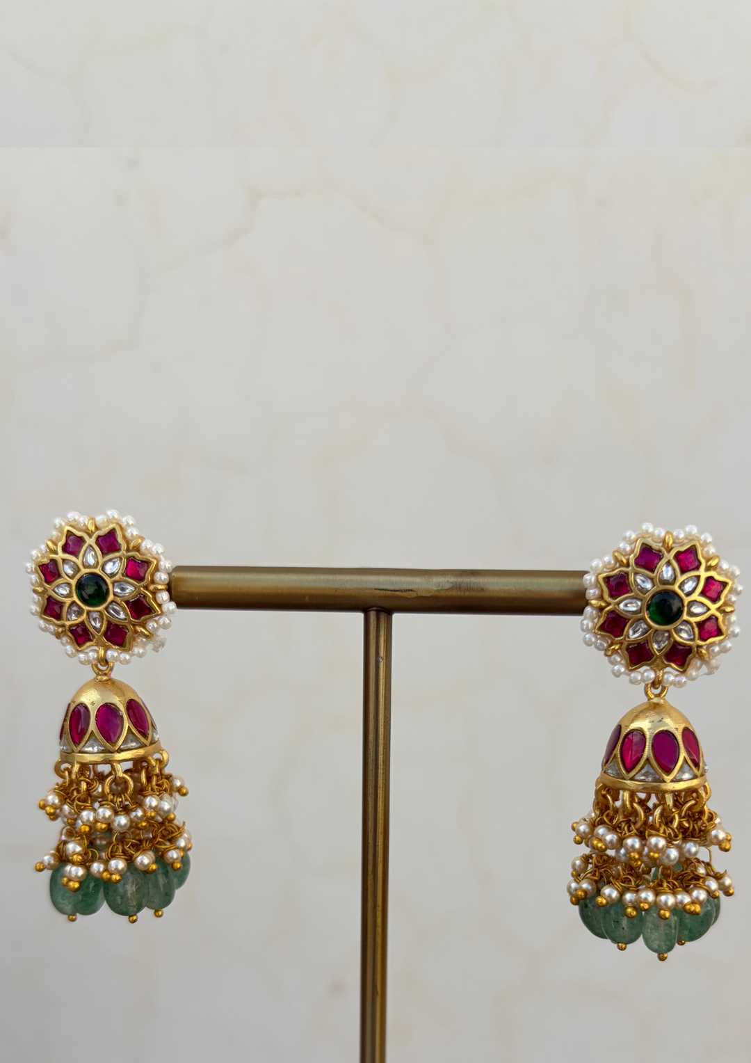 Aarna Jadau Kundan Jhumka Earrings