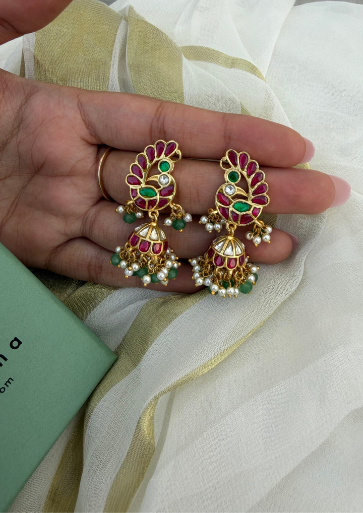 Kashi Jadau Kundan Jhumka Earrings