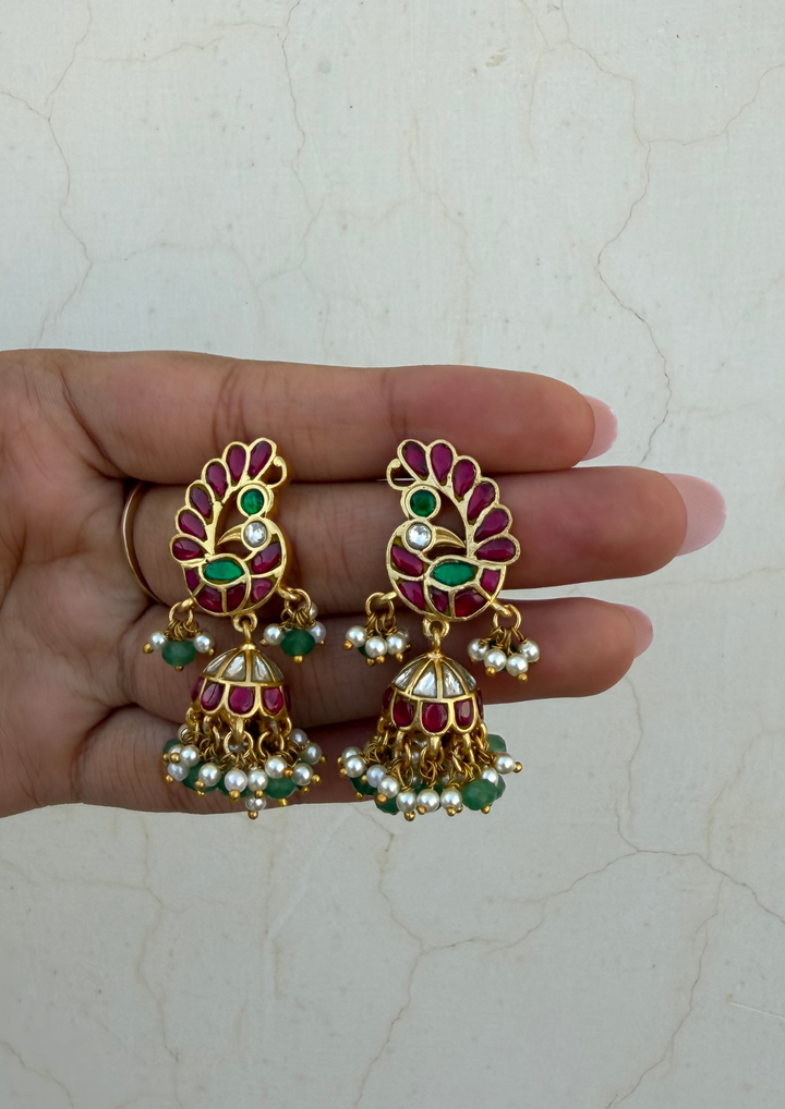 Kashi Jadau Kundan Jhumka Earrings