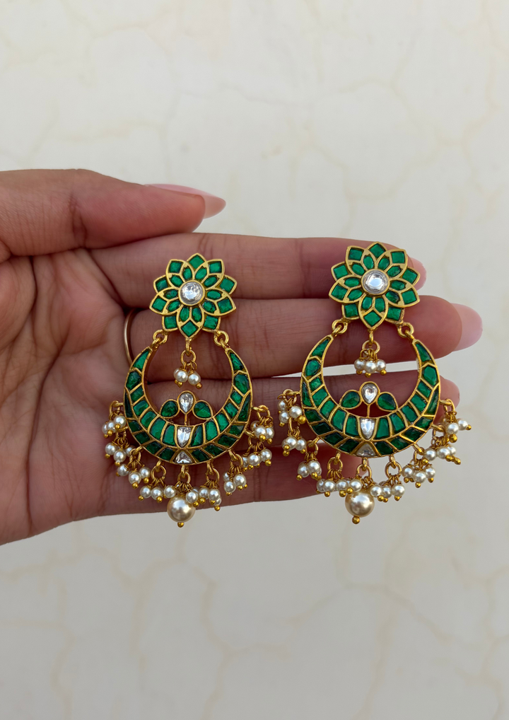 Mastani Jadau Kundan Chandbali Earrings