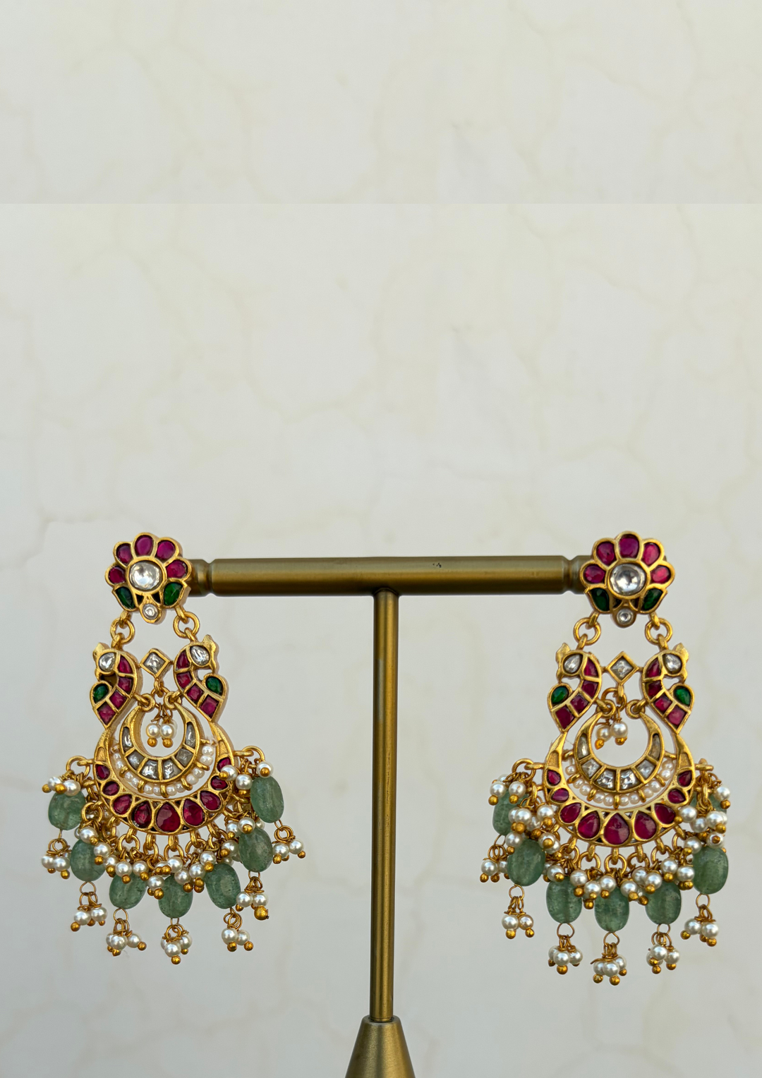 Irya Jadau Kundan Chandbali Earrings