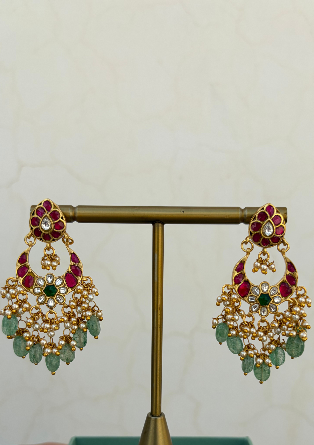 Rukh Jadau Kundan Chandbali Earrings