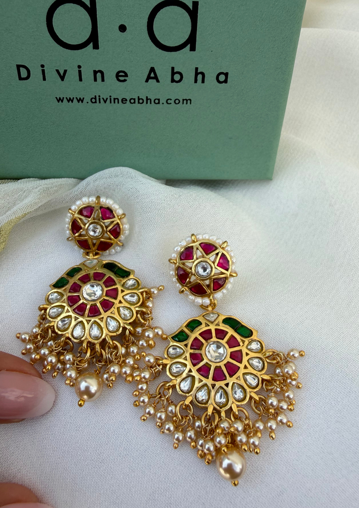 Shrinika Jadau Kundan Bridal Earrings