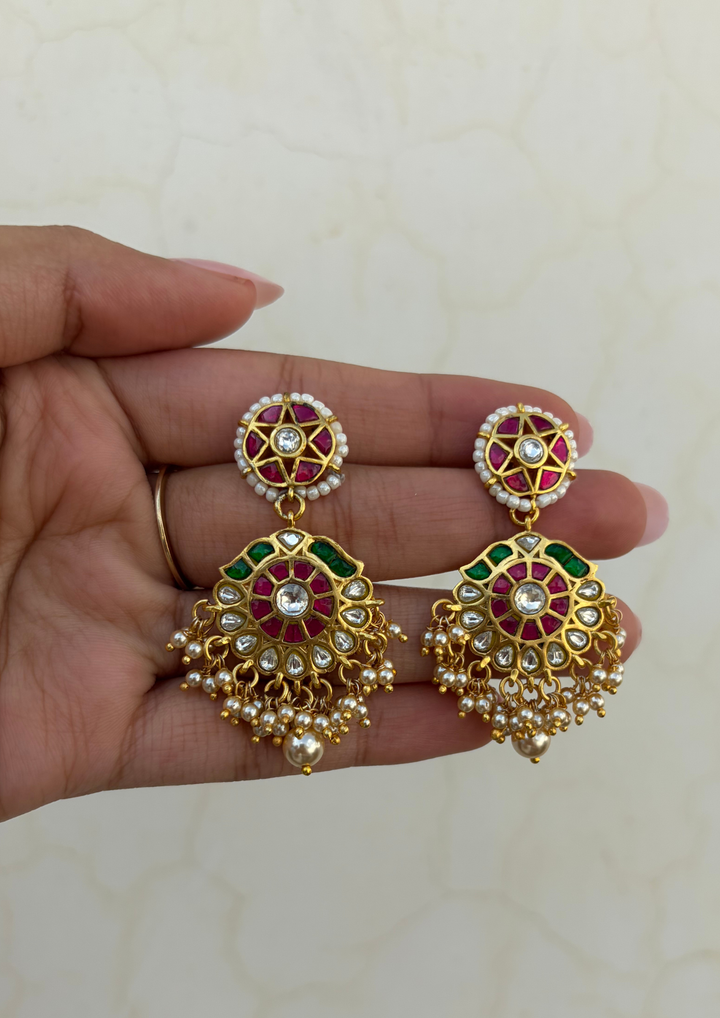 Shrinika Jadau Kundan Bridal Earrings
