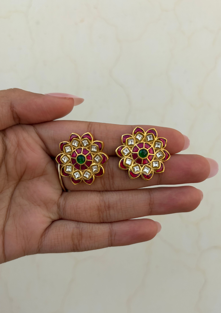 Nikhaar Jadau Kundan Stud Earrings
