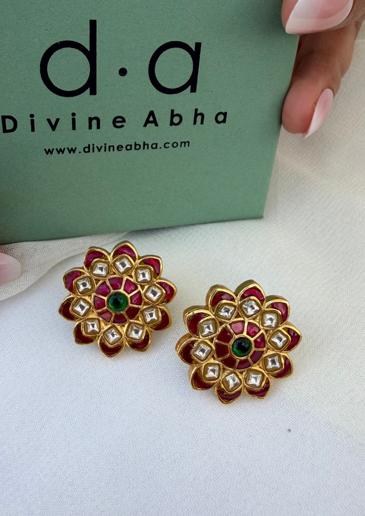 Nikhaar Jadau Kundan Stud Earrings