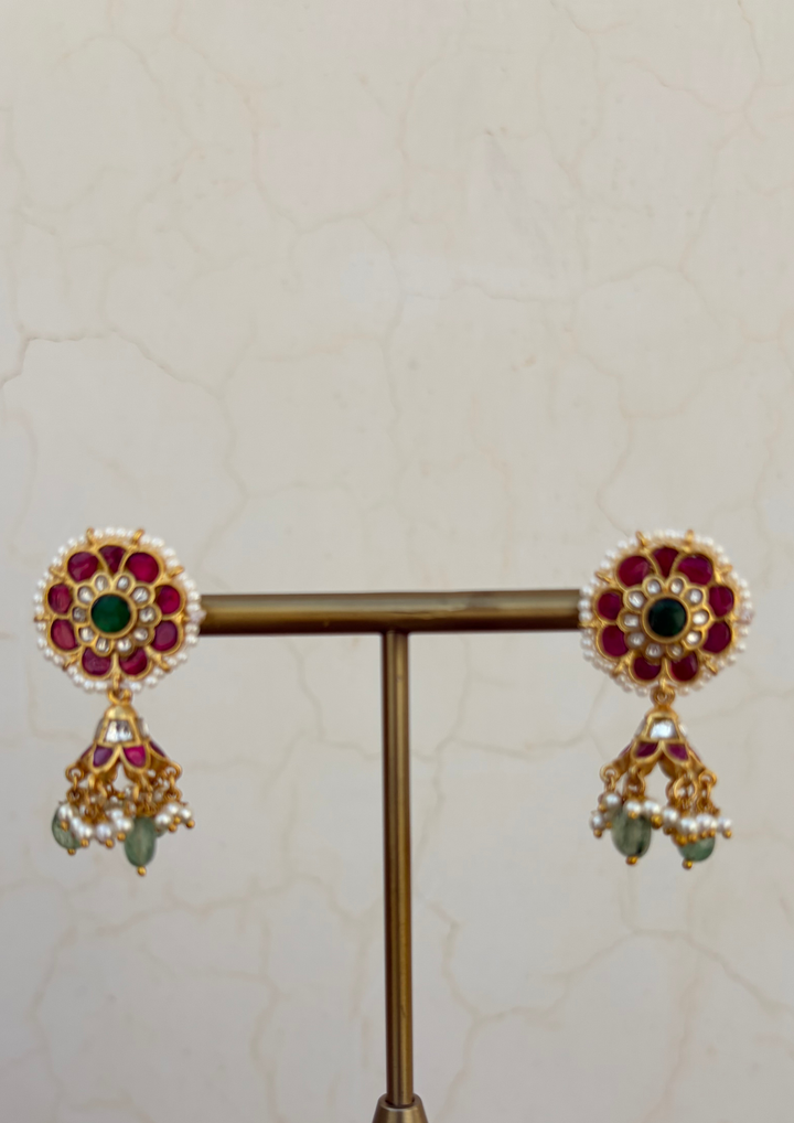 Saanjh Jadau Kundan Jhumka Earrings