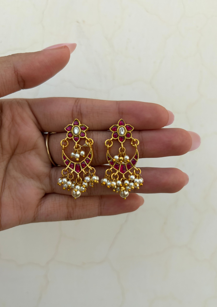 Alekya Jadau Kundan Earrings
