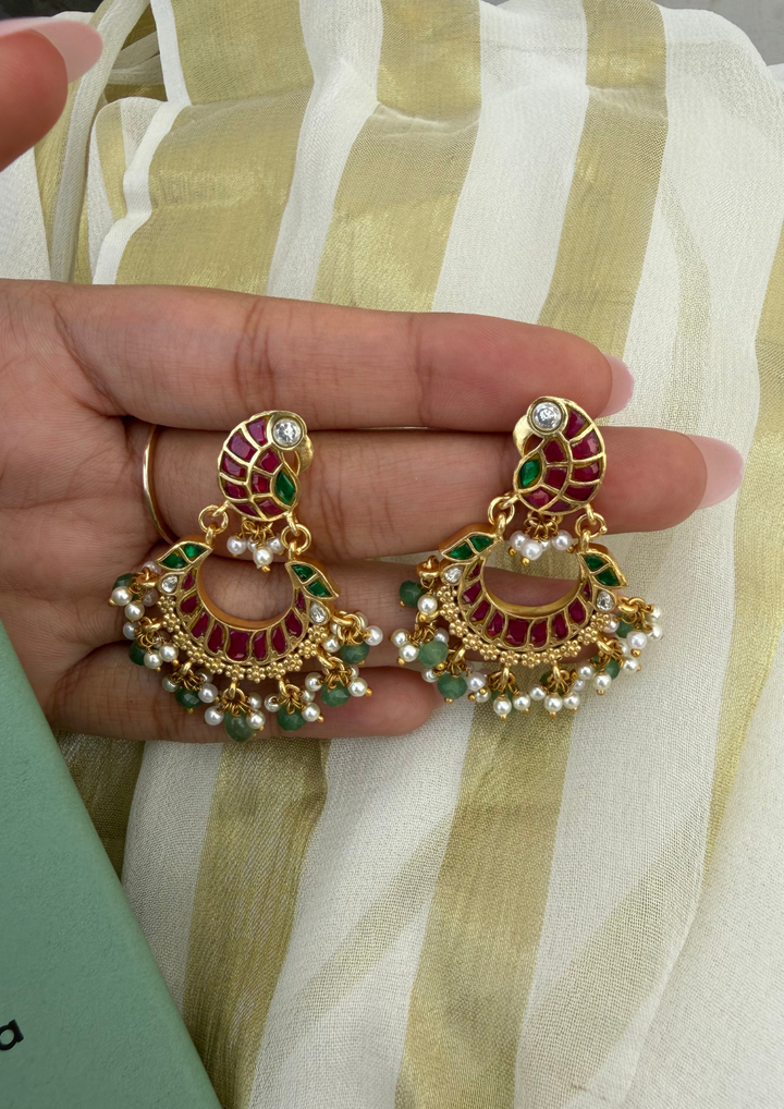 Varaz Jadau Kundan Chandbali Earrings