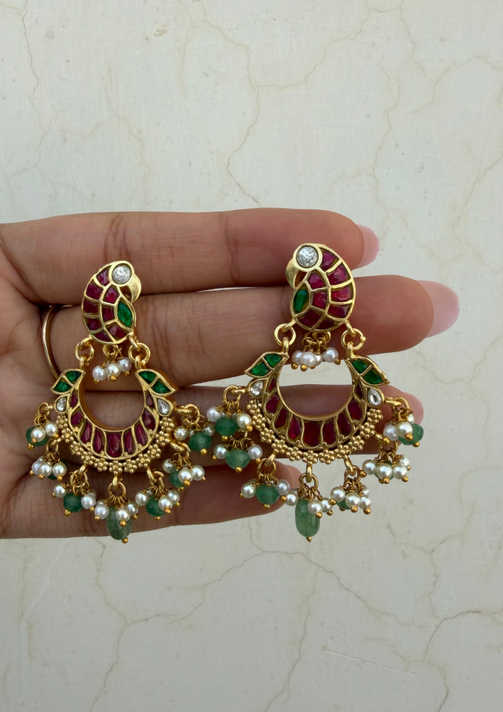 Varaz Jadau Kundan Chandbali Earrings