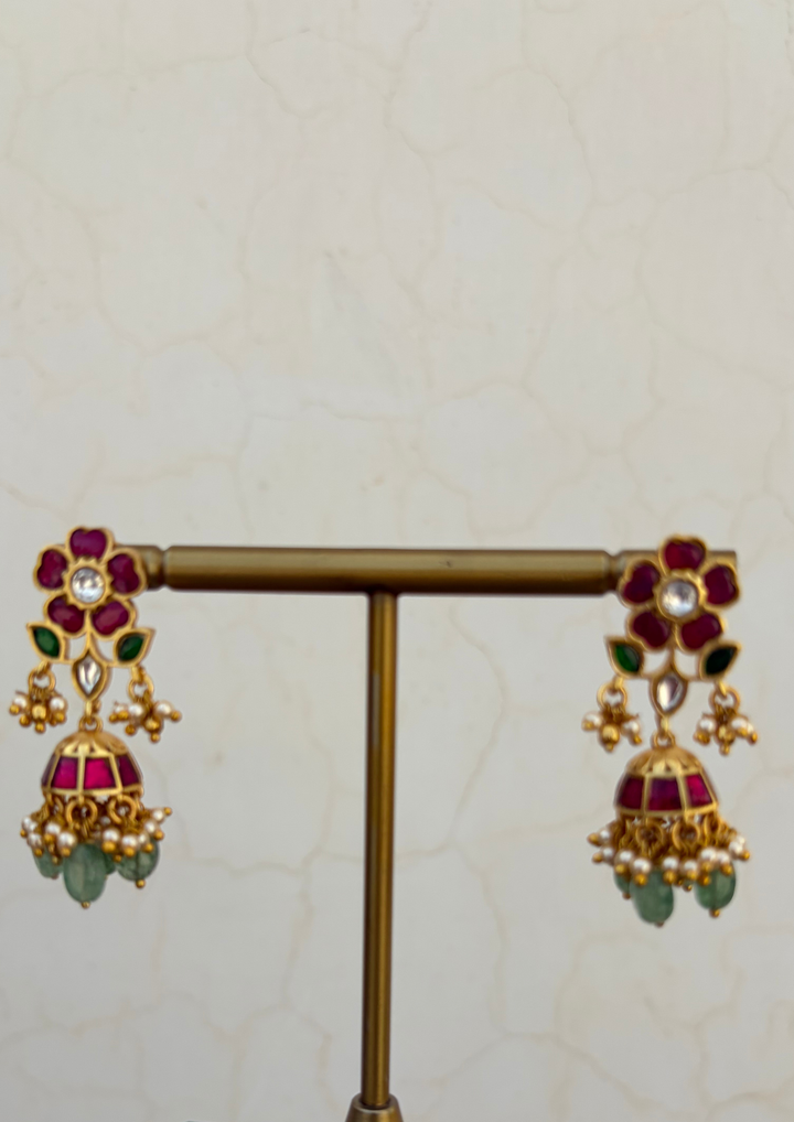 Zarna Jadau Kundan Jhumka Earrings