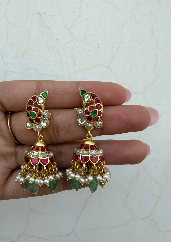 Zoyra Jadau Kundan Jhumka Earrings