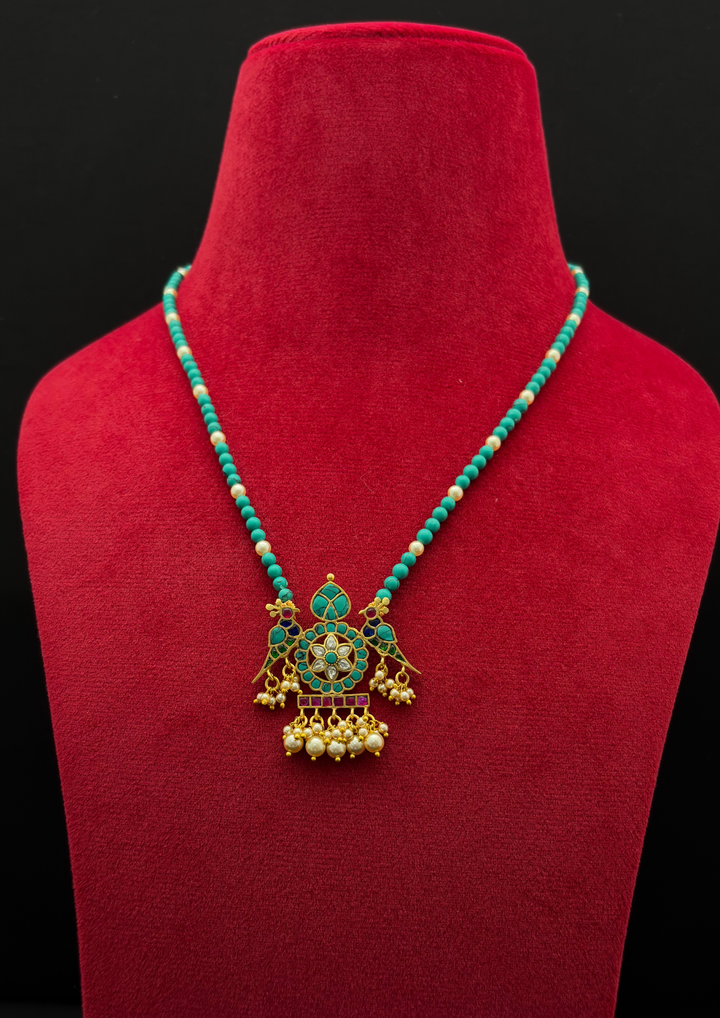 Kanchan Jadau Kundan Firoza Necklace