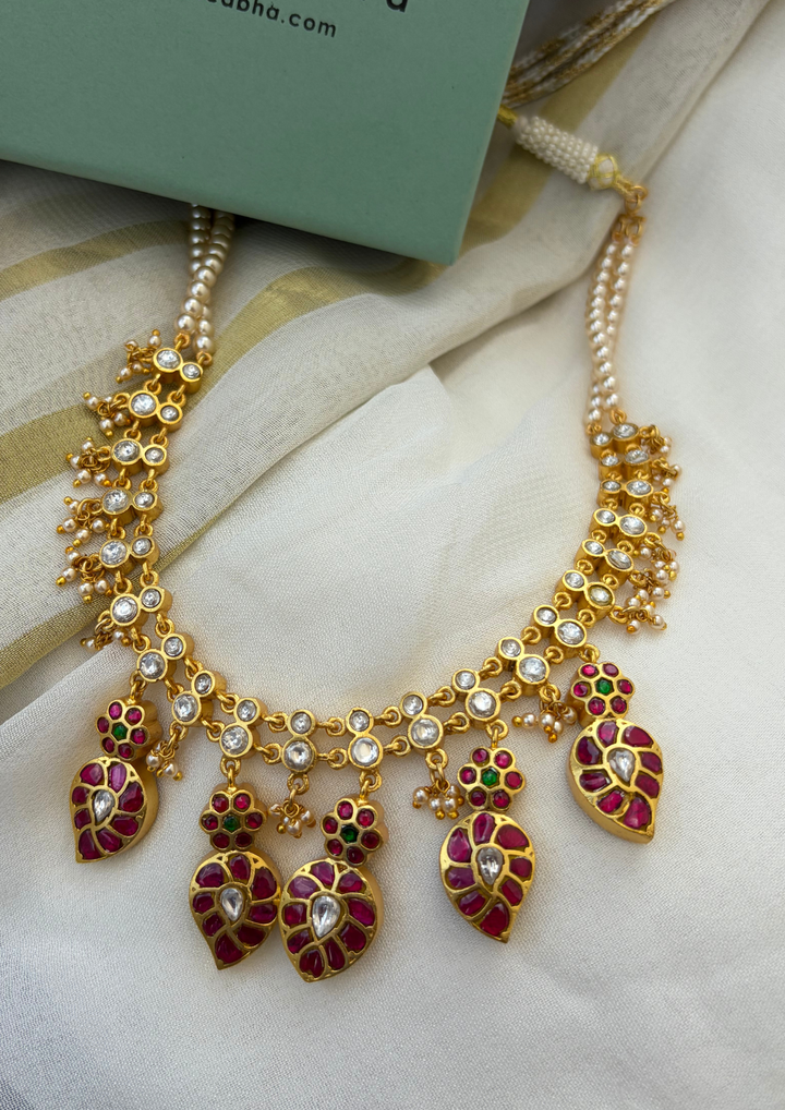 Vrinda 2-in-1 Reversible Jadau Kundan Necklace