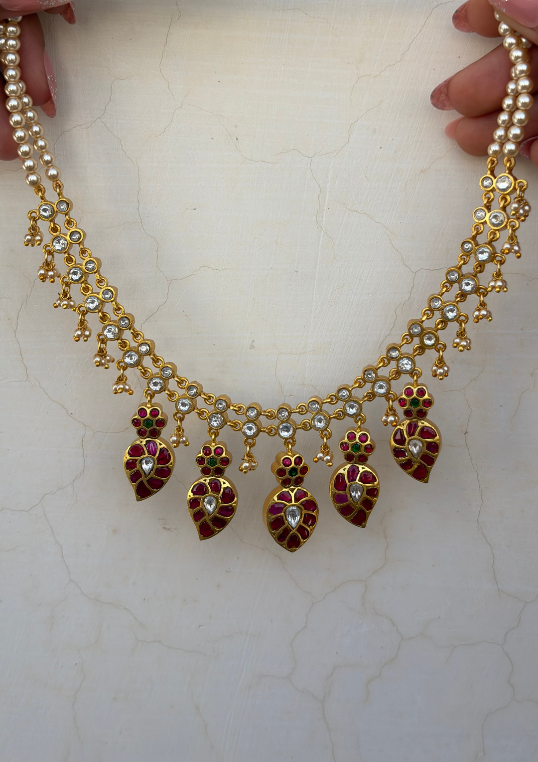 Vrinda 2-in-1 Reversible Jadau Kundan Necklace