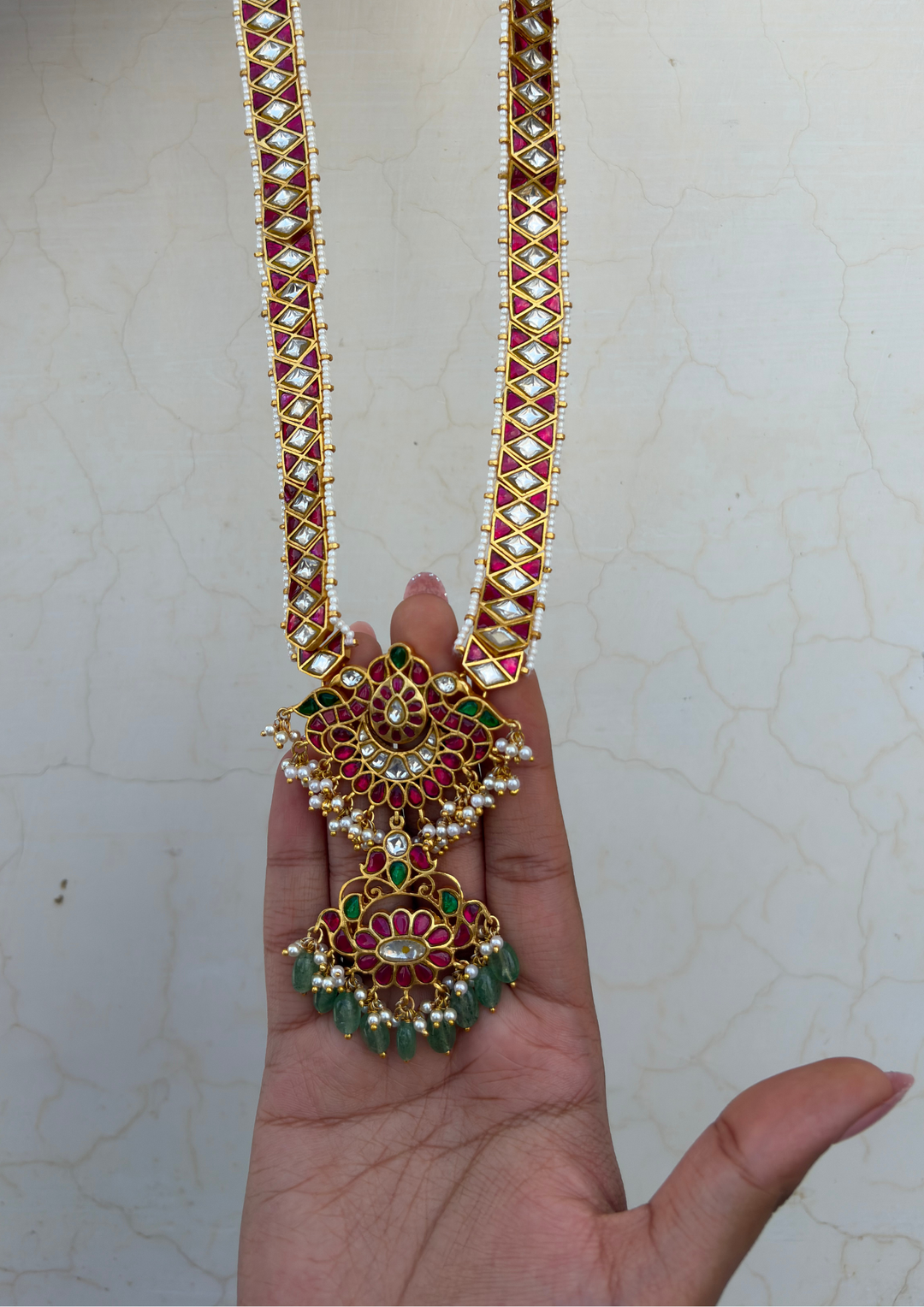 Rangisha Jadau Kundan Long Necklace