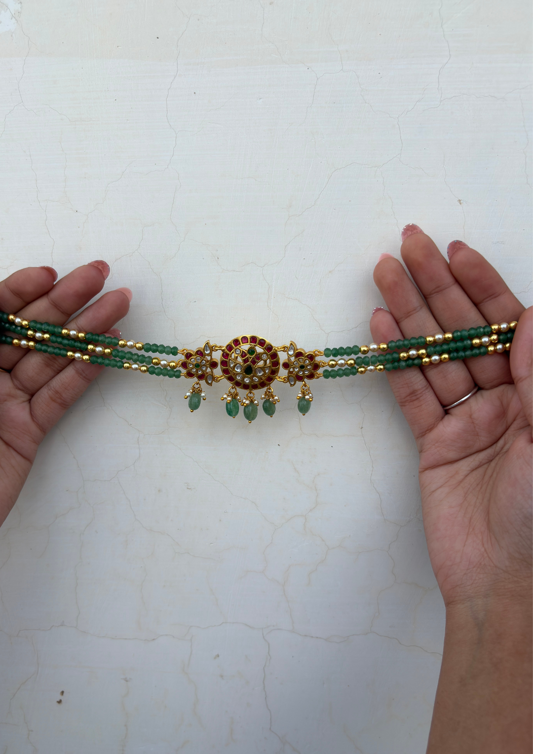 Eshmira Jadau Kundan Choker Necklace