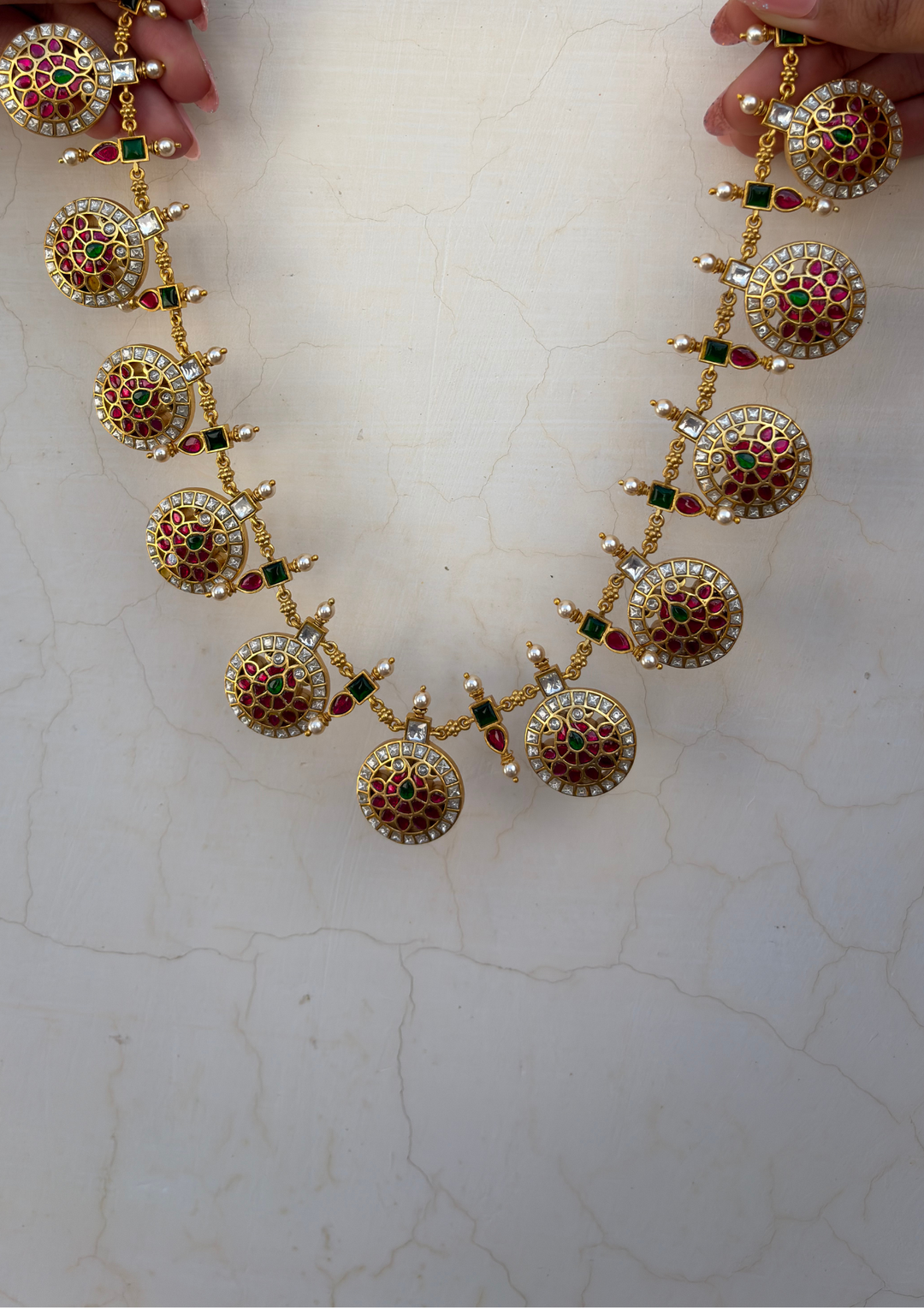 Mridvika Jadau Kundan Bottumala Necklace