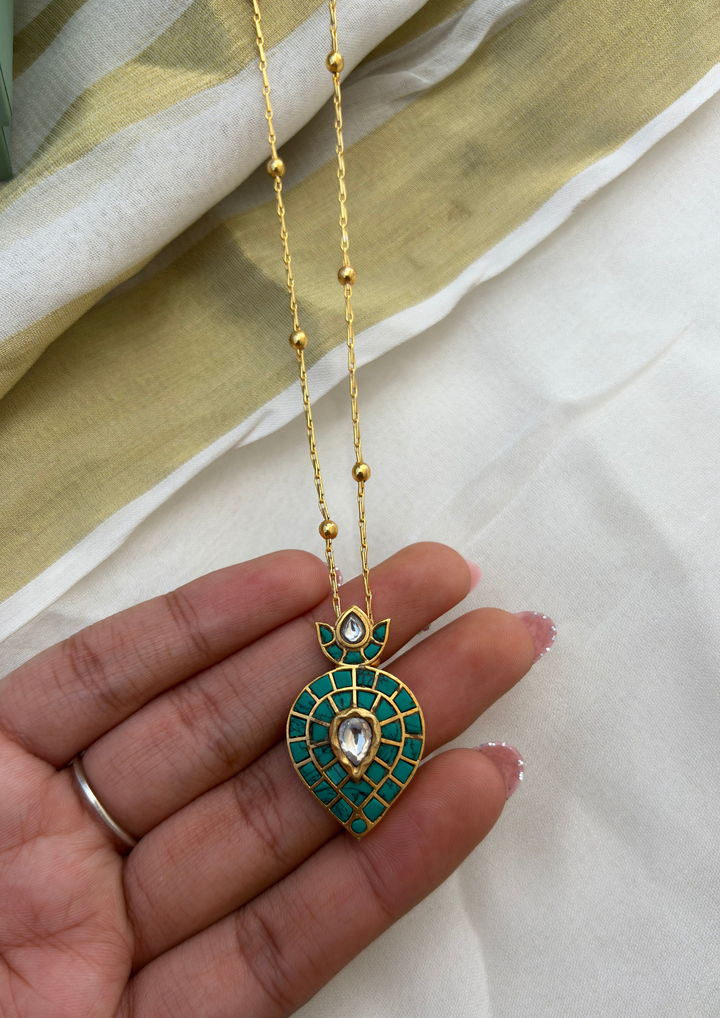 Haritvi Jadau Kundan Firoza Necklace