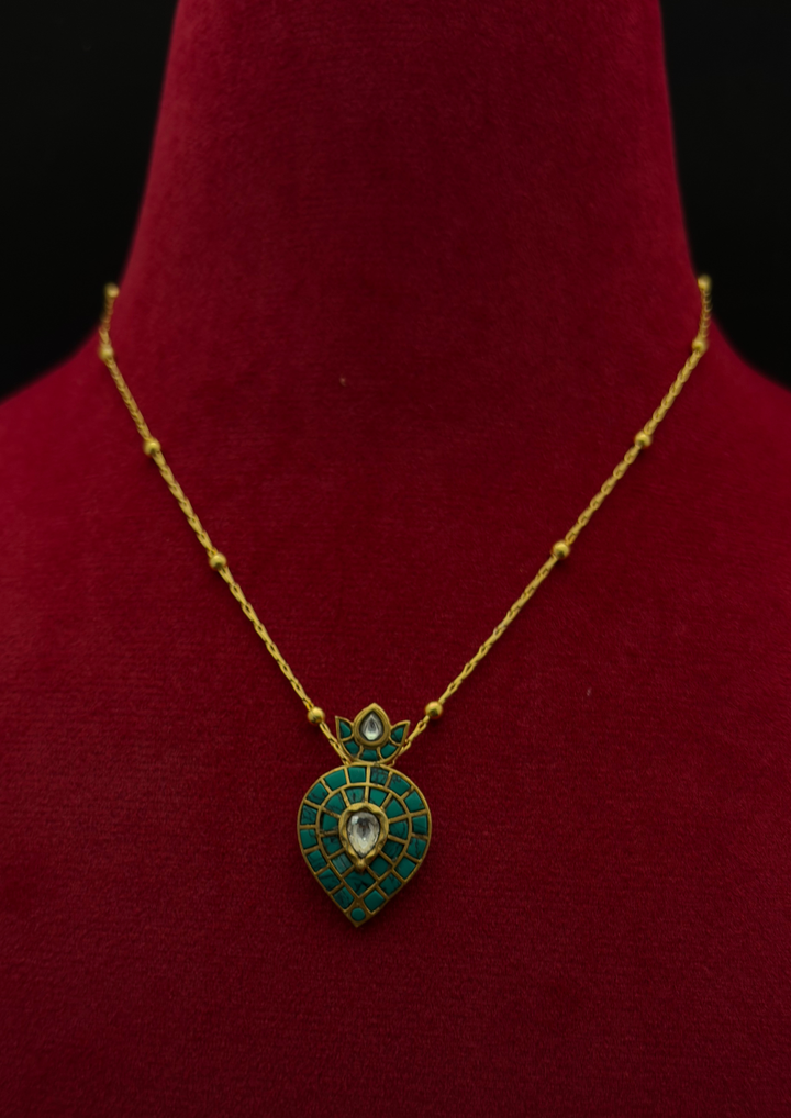 Haritvi Jadau Kundan Firoza Necklace