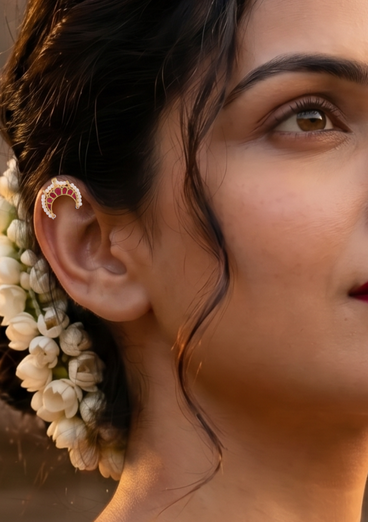 Kalindi Exquisite Jadau Kundan Bugadi Earrings