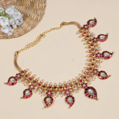 Elegant Mango Jadau Kundan Short Necklace