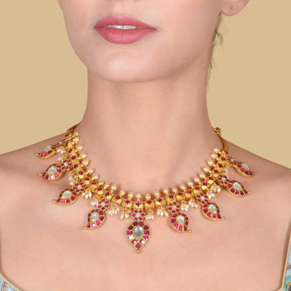 Elegant Mango Jadau Kundan Short Necklace