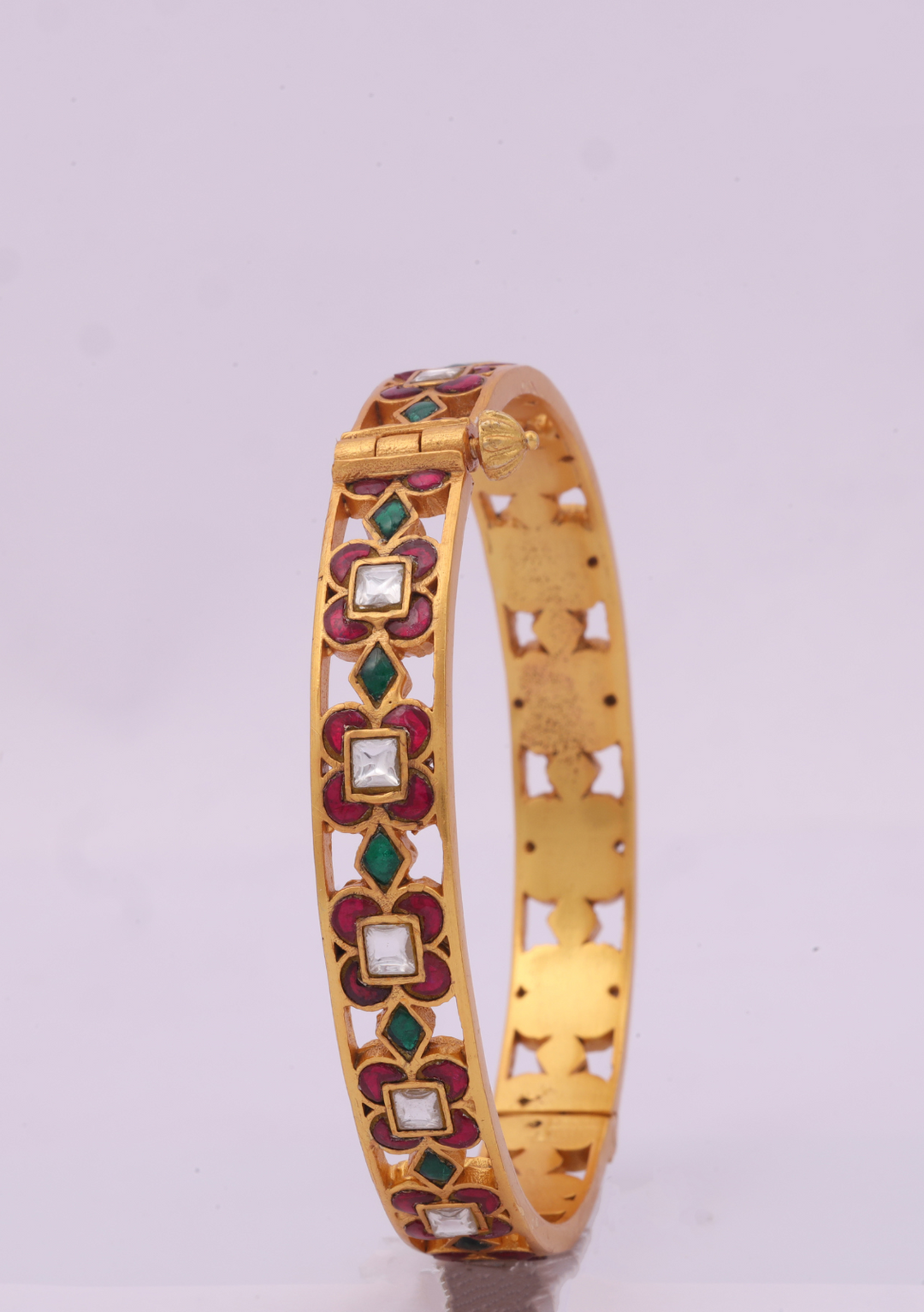 Classic Designer Jadau Kundan Openable Single Bangle