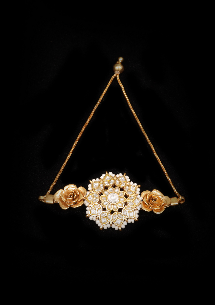 Avalika White Jadau Kundan Bracelet