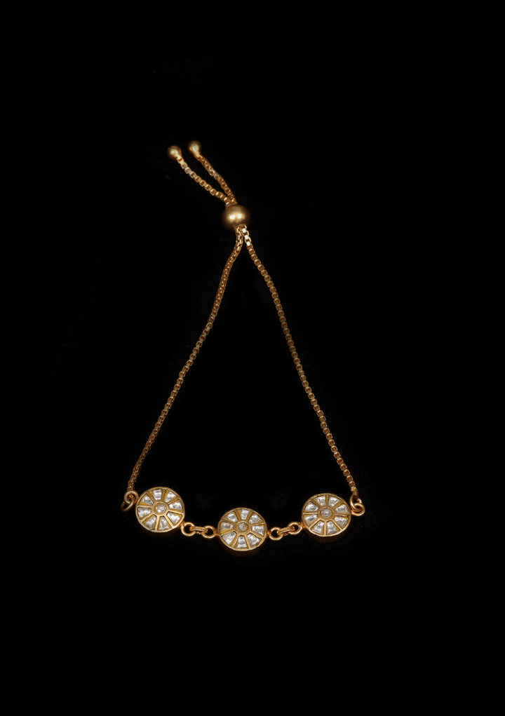 Dhara White Jadau Kundan Bracelet