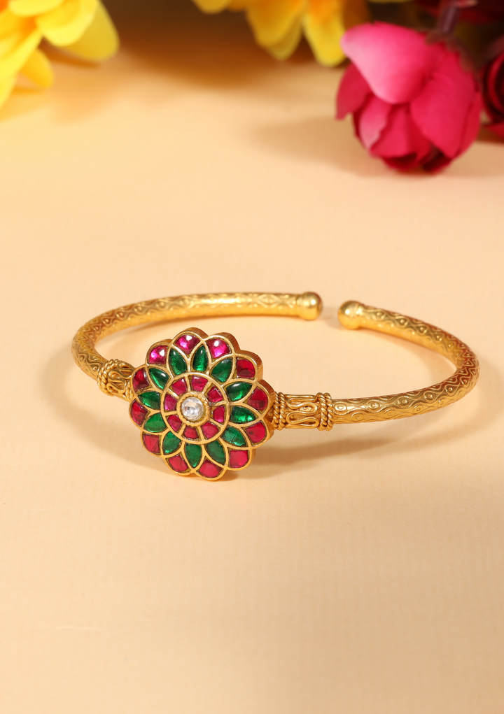 Rupal Jadau Kundan Designer Single Bangle