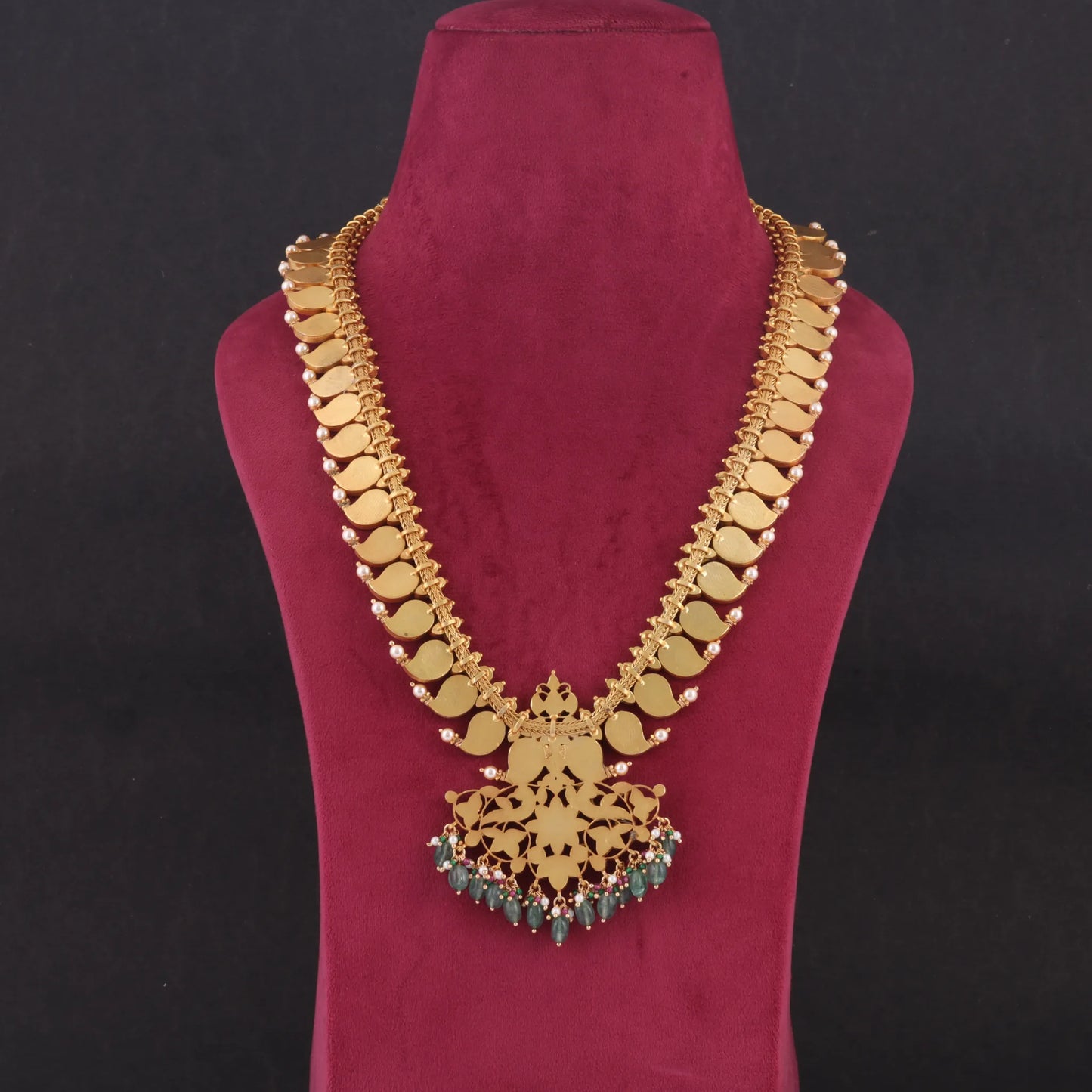 Stylish and Classic Jadau Kundan Long Mango Haram