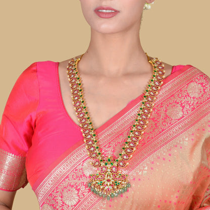 Stylish and Classic Jadau Kundan Long Mango Haram